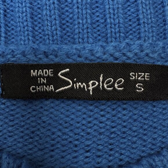 Nirvana Kurt Cobain Grunge Smiley Face Heart Eyes Sweater Blue Men’s S Unisex - Picture 11 of 13